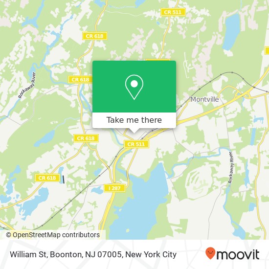 Mapa de William St, Boonton, NJ 07005