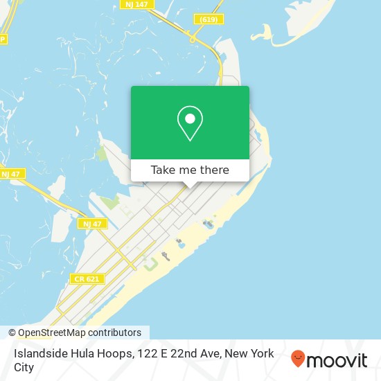 Mapa de Islandside Hula Hoops, 122 E 22nd Ave