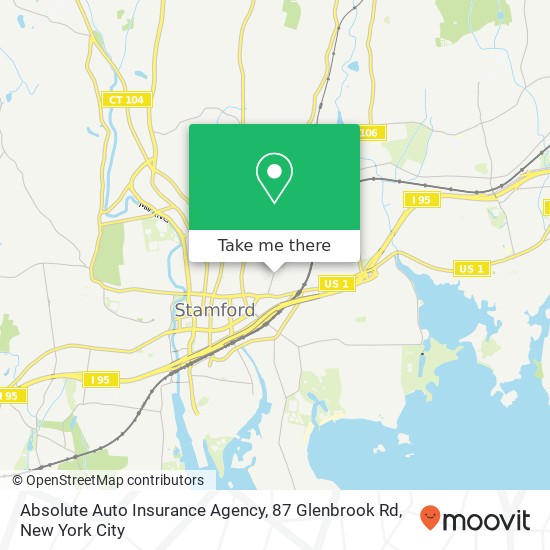 Absolute Auto Insurance Agency, 87 Glenbrook Rd map