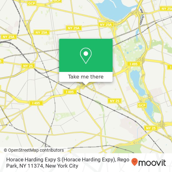 Mapa de Horace Harding Expy S (Horace Harding Expy), Rego Park, NY 11374