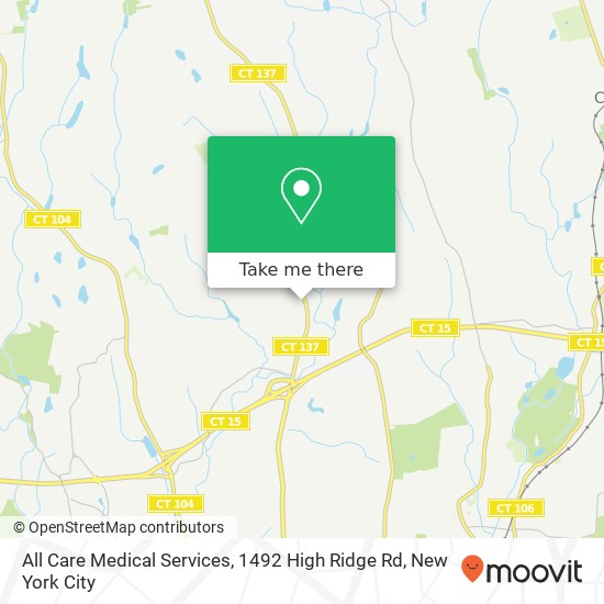 All Care Medical Services, 1492 High Ridge Rd map