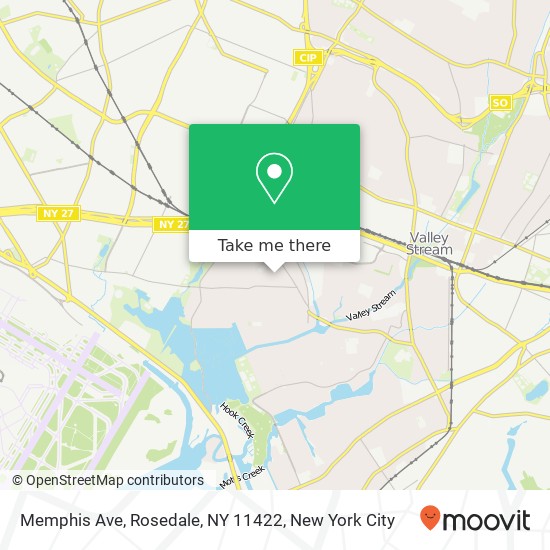 Mapa de Memphis Ave, Rosedale, NY 11422