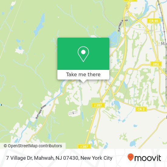 Mapa de 7 Village Dr, Mahwah, NJ 07430
