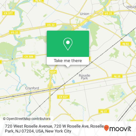 720 West Roselle Avenue, 720 W Roselle Ave, Roselle Park, NJ 07204, USA map