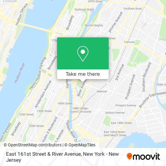 Mapa de East 161st Street & River Avenue