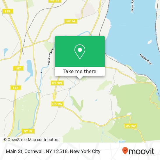 Mapa de Main St, Cornwall, NY 12518