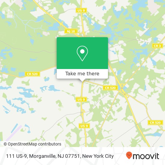 Mapa de 111 US-9, Morganville, NJ 07751