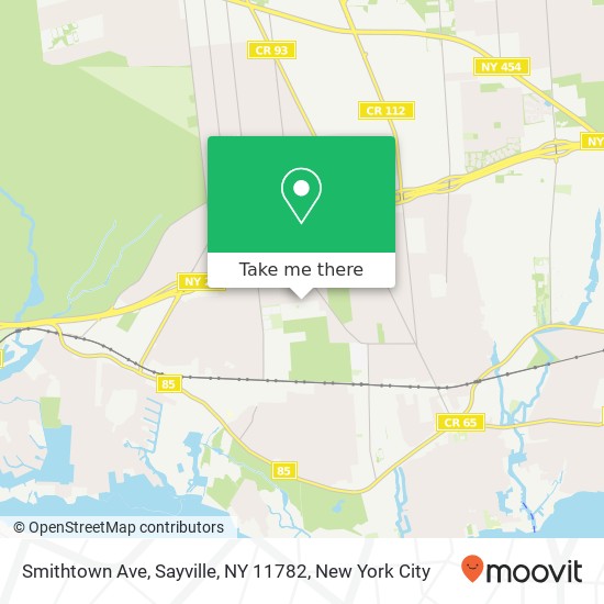 Smithtown Ave, Sayville, NY 11782 map