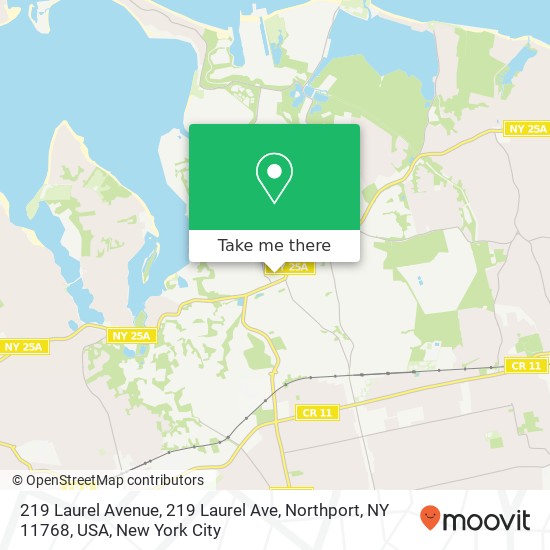Mapa de 219 Laurel Avenue, 219 Laurel Ave, Northport, NY 11768, USA