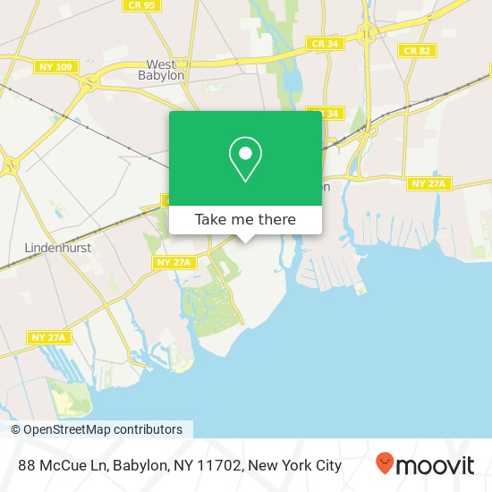 88 McCue Ln, Babylon, NY 11702 map