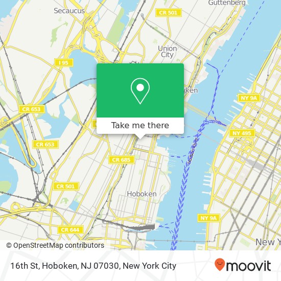 16th St, Hoboken, NJ 07030 map