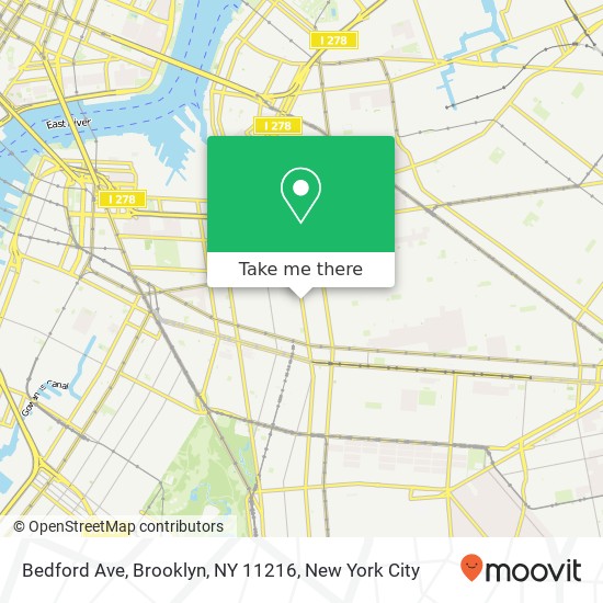 Mapa de Bedford Ave, Brooklyn, NY 11216