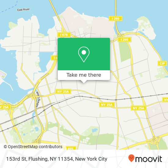 Mapa de 153rd St, Flushing, NY 11354