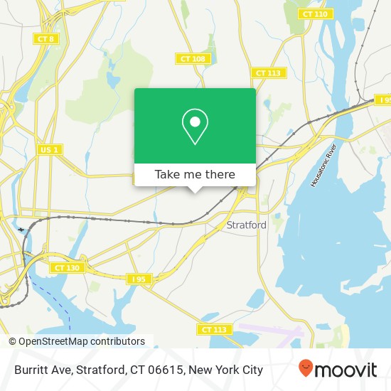 Mapa de Burritt Ave, Stratford, CT 06615