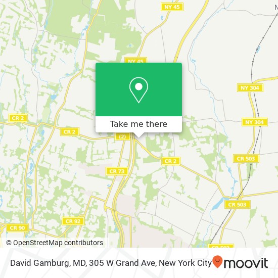 Mapa de David Gamburg, MD, 305 W Grand Ave