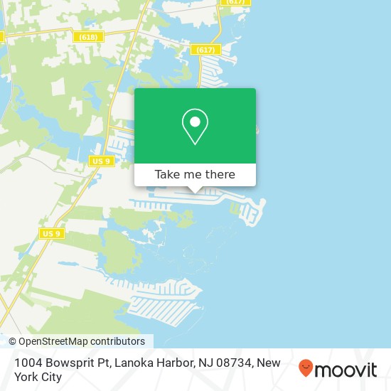 Mapa de 1004 Bowsprit Pt, Lanoka Harbor, NJ 08734