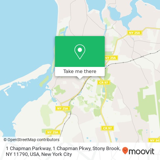 Mapa de 1 Chapman Parkway, 1 Chapman Pkwy, Stony Brook, NY 11790, USA