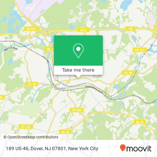 Mapa de 189 US-46, Dover, NJ 07801