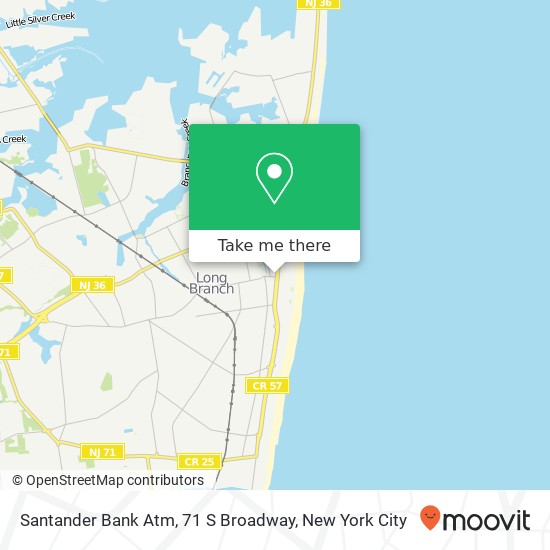 Santander Bank Atm, 71 S Broadway map