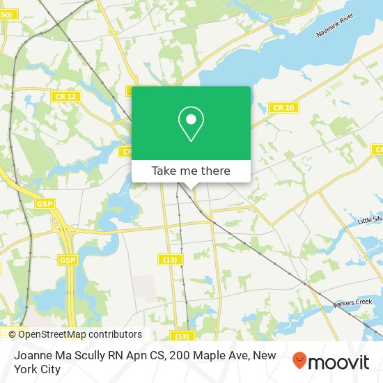Mapa de Joanne Ma Scully RN Apn CS, 200 Maple Ave