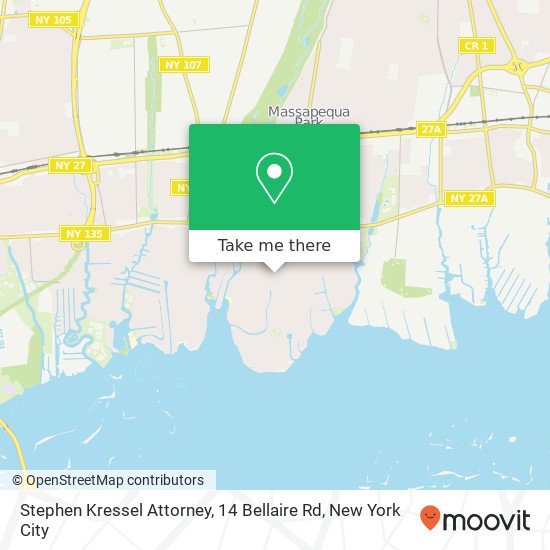 Stephen Kressel Attorney, 14 Bellaire Rd map