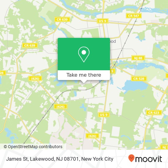 James St, Lakewood, NJ 08701 map