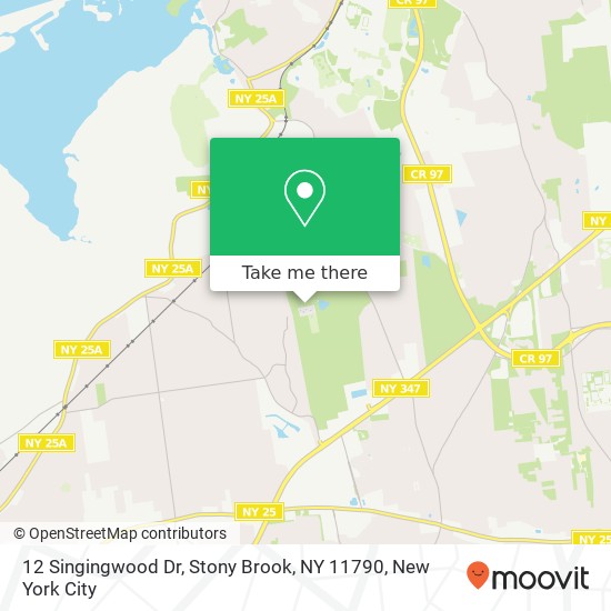 Mapa de 12 Singingwood Dr, Stony Brook, NY 11790