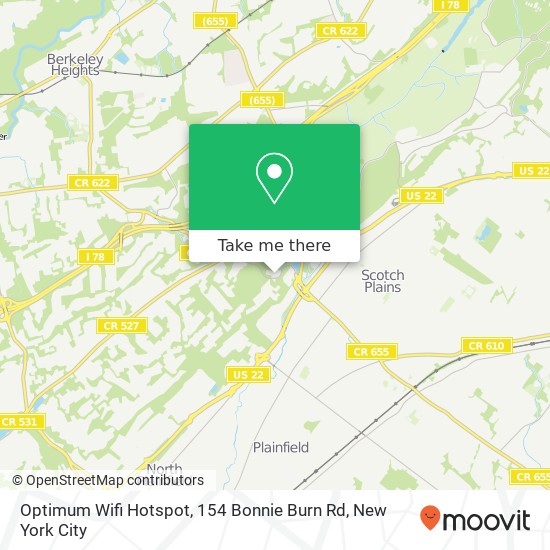Mapa de Optimum Wifi Hotspot, 154 Bonnie Burn Rd