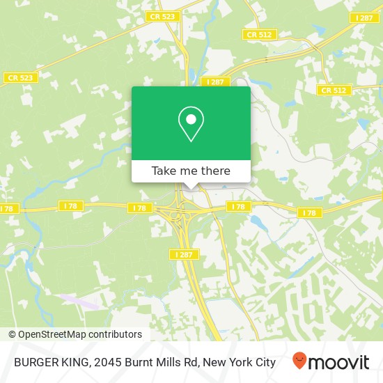 BURGER KING, 2045 Burnt Mills Rd map