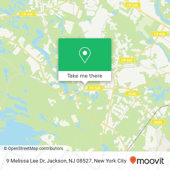 Mapa de 9 Melissa Lee Dr, Jackson, NJ 08527