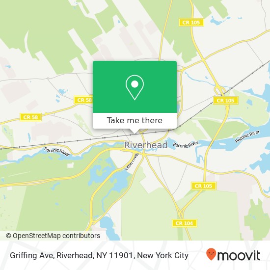 Griffing Ave, Riverhead, NY 11901 map