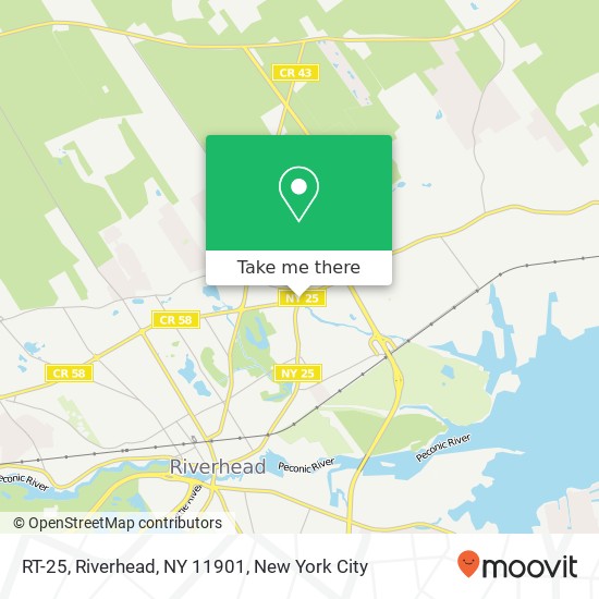 RT-25, Riverhead, NY 11901 map