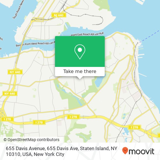 Mapa de 655 Davis Avenue, 655 Davis Ave, Staten Island, NY 10310, USA