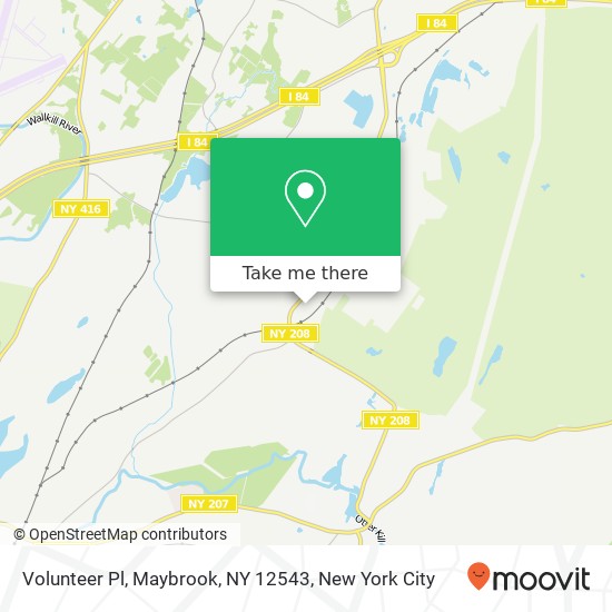 Mapa de Volunteer Pl, Maybrook, NY 12543