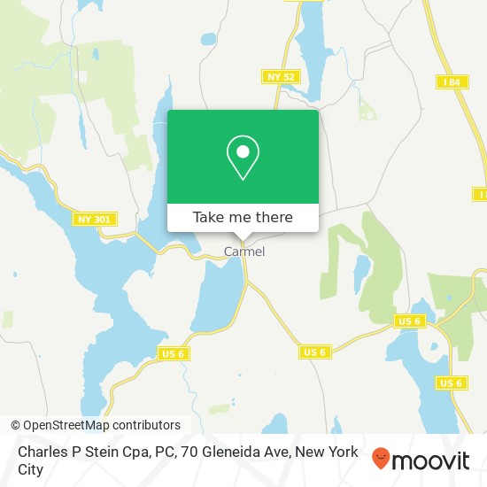 Mapa de Charles P Stein Cpa, PC, 70 Gleneida Ave
