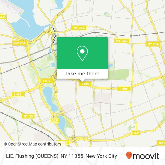 Mapa de LIE, Flushing (QUEENS), NY 11355
