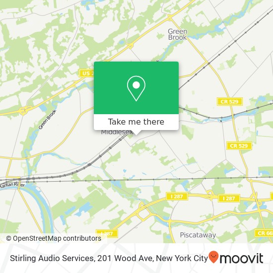 Stirling Audio Services, 201 Wood Ave map