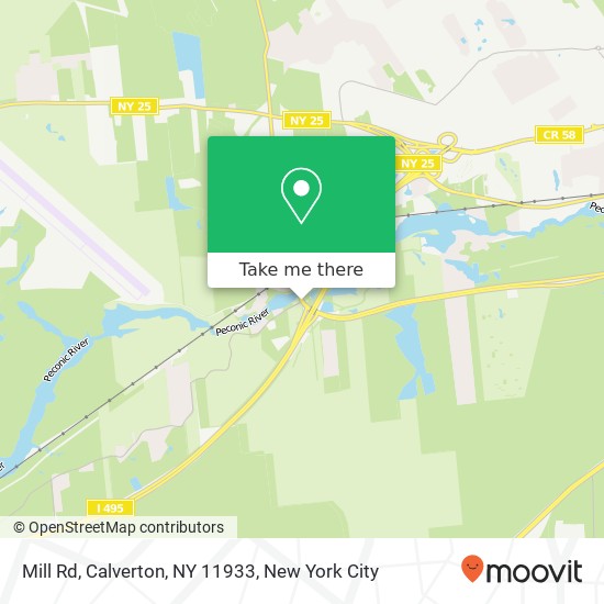 Mapa de Mill Rd, Calverton, NY 11933