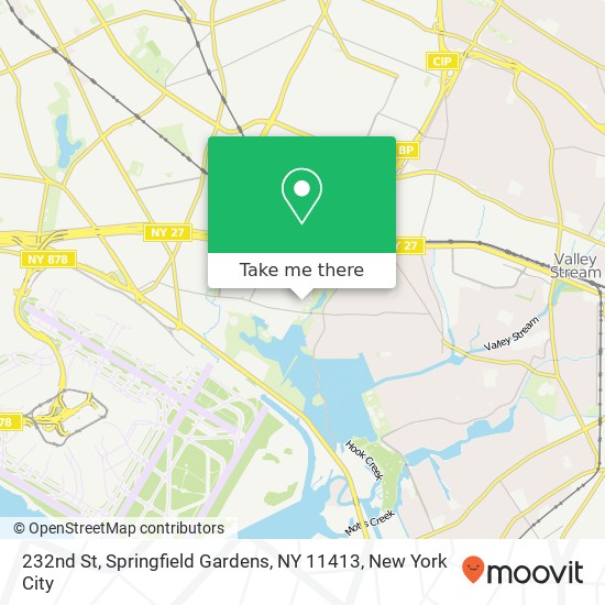 Mapa de 232nd St, Springfield Gardens, NY 11413