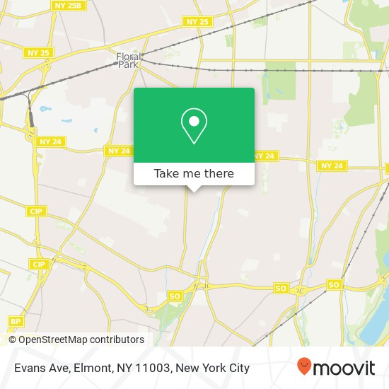 Evans Ave, Elmont, NY 11003 map