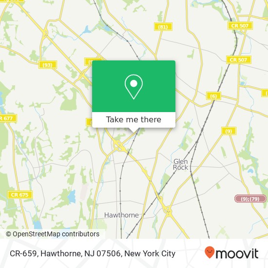 Mapa de CR-659, Hawthorne, NJ 07506