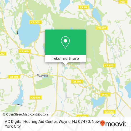 Mapa de AC Digital Hearing Aid Center, Wayne, NJ 07470