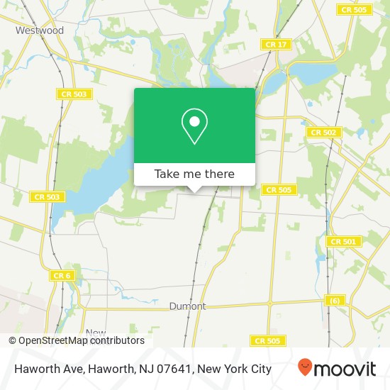 Mapa de Haworth Ave, Haworth, NJ 07641