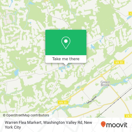 Mapa de Warren Flea Markert, Washington Valley Rd