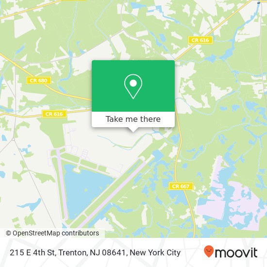 Mapa de 215 E 4th St, Trenton, NJ 08641