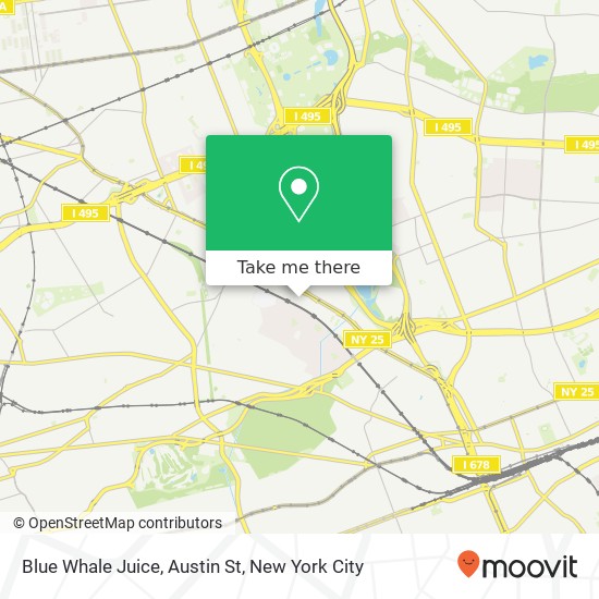 Mapa de Blue Whale Juice, Austin St