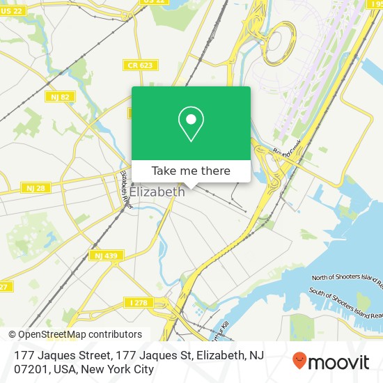 177 Jaques Street, 177 Jaques St, Elizabeth, NJ 07201, USA map