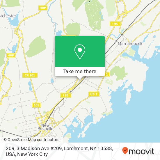 209, 3 Madison Ave #209, Larchmont, NY 10538, USA map