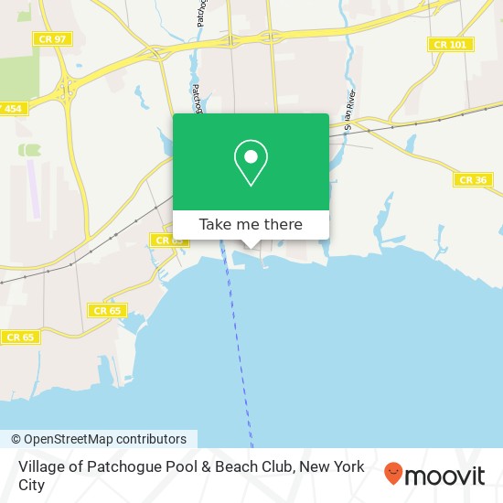 Village of Patchogue Pool & Beach Club map