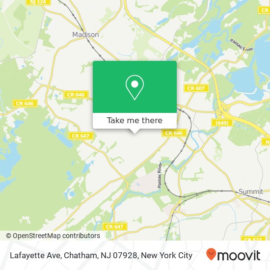 Lafayette Ave, Chatham, NJ 07928 map